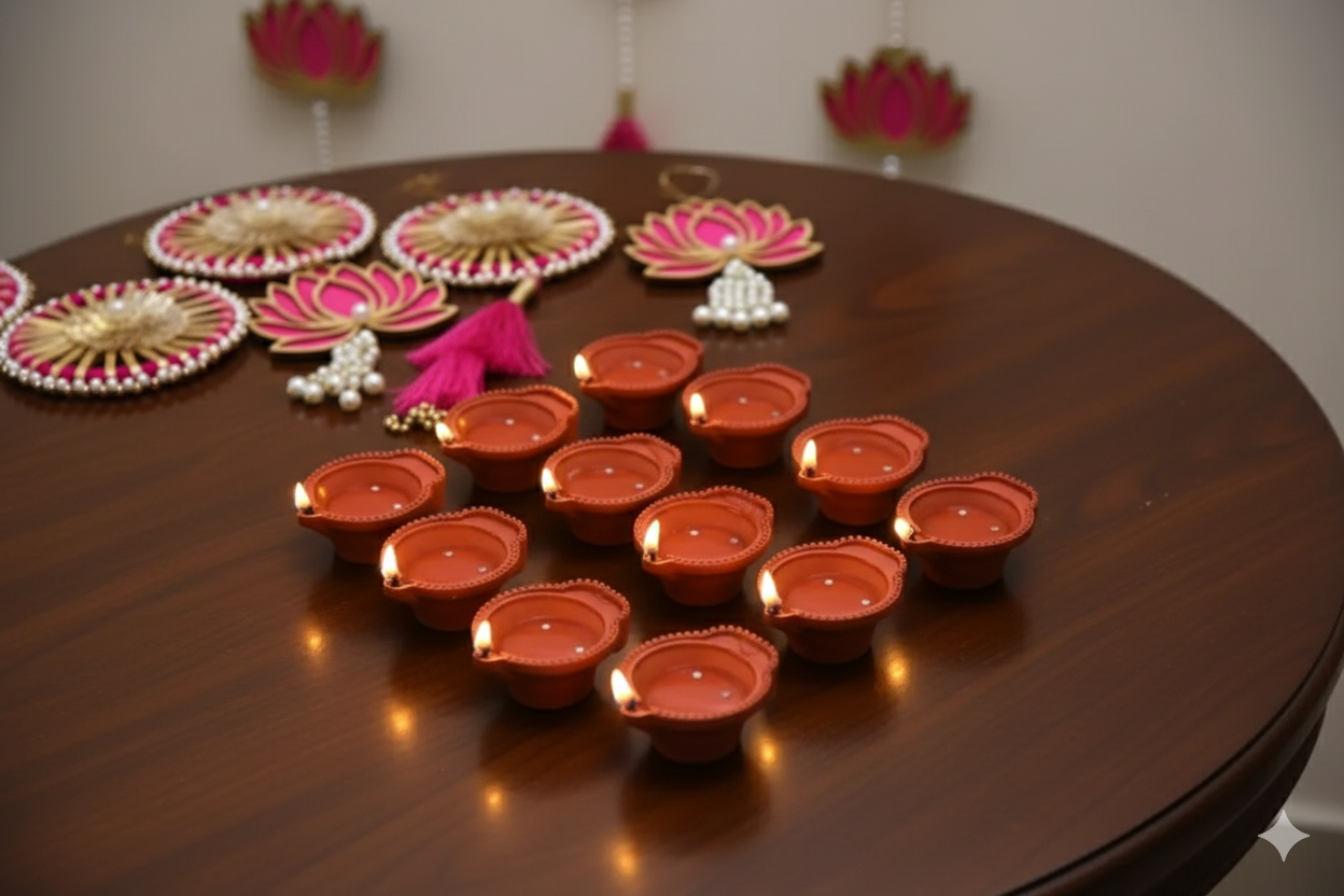 LED Light Water Sensor Diyas Plastic with, Ambient Lights, (Pack of 12/18/24)