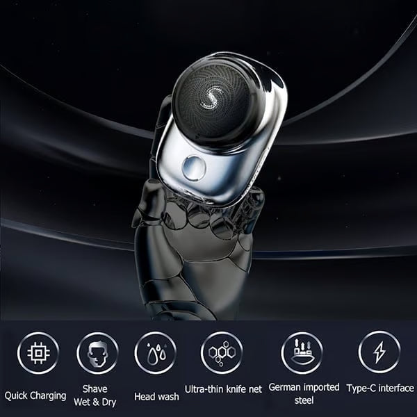 Mini Electric Shaver β Majboot Metal Banawat, Zabardast Power & Pocket-Ready Har Safar Ke Liye